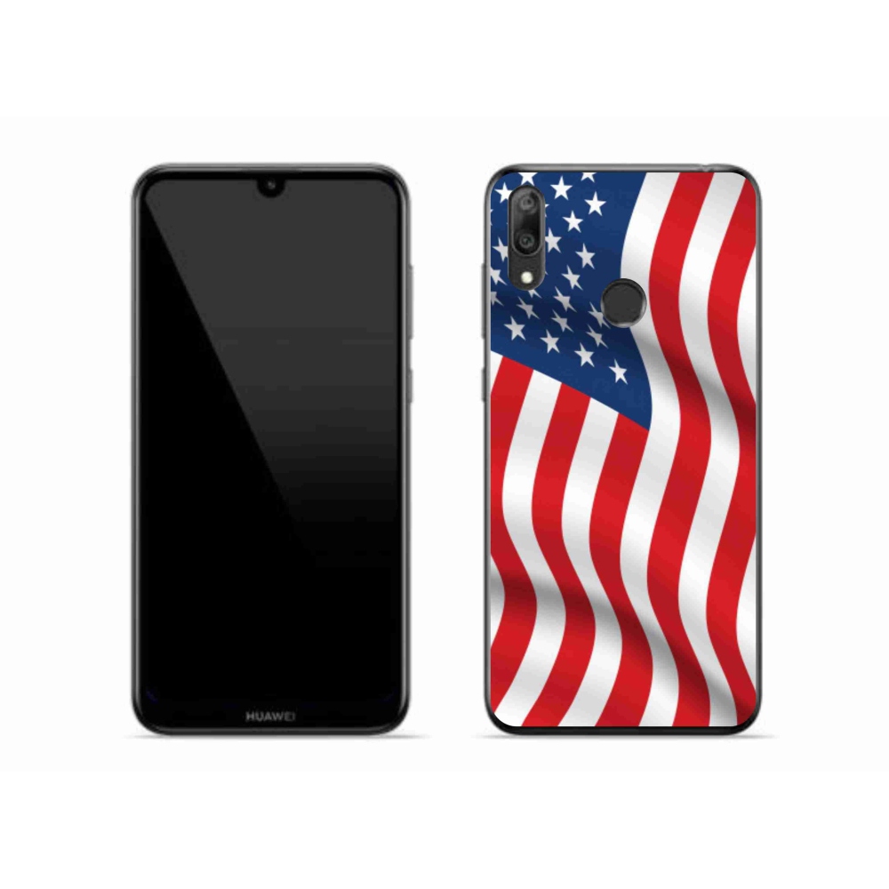 Gél borítás mmCase a Huawei Y7 (2019) - USA zászlóhoz