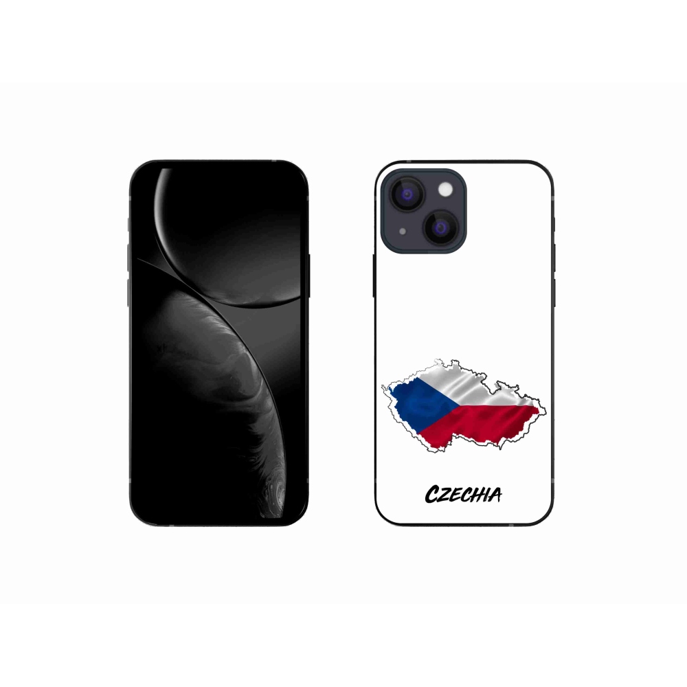 Gél borítás mmCase iPhone 13 mini 5.4 - Csehország fehér háttérrel