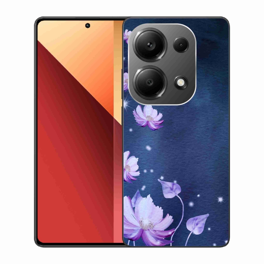 Gél tok mmCase a Xiaomi Redmi Note 13 Pro 4G/Poco M6 Pro számára - hulló virágok