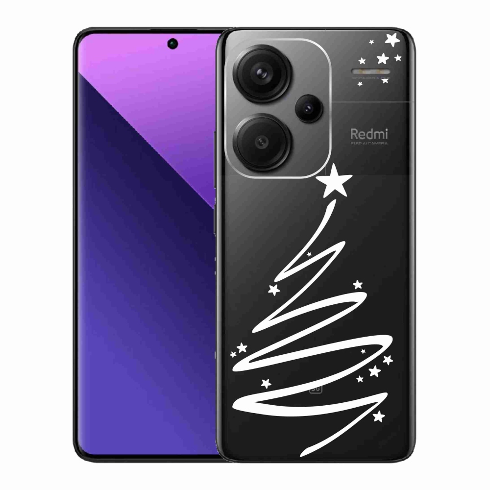 Gél borítás mmCase a Xiaomi Redmi Note 13 Pro+ 5G számára - fehér fa átlátszó háttéren