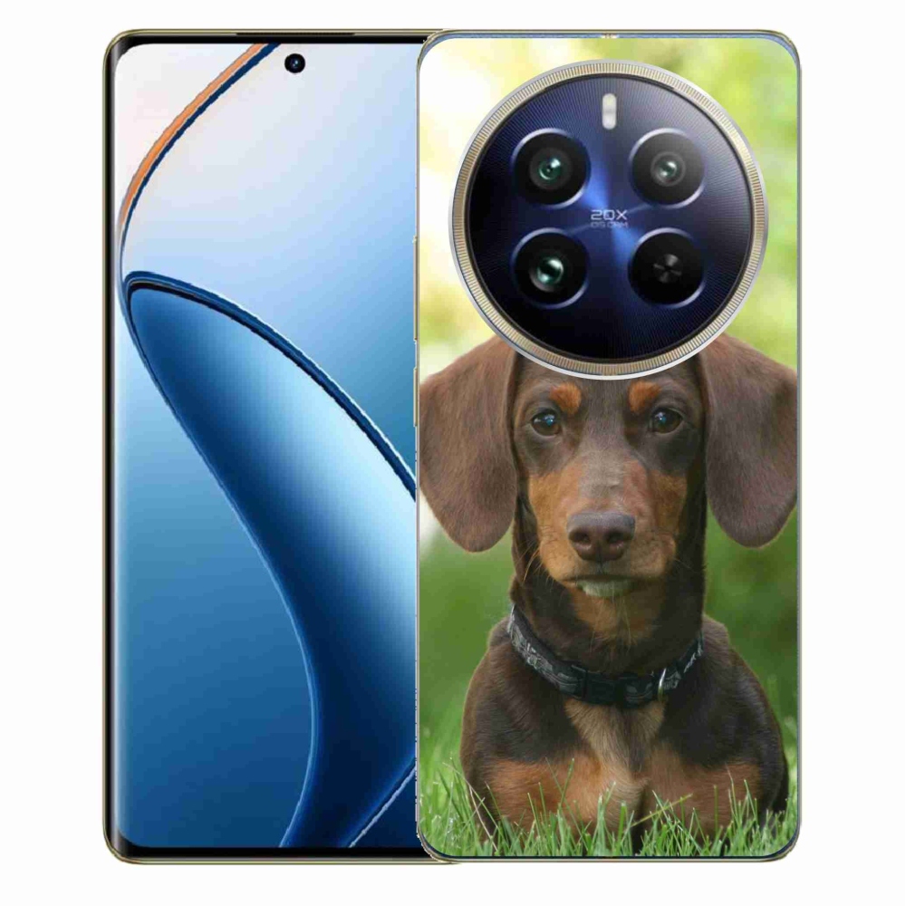 Zselés tok mmCase a Realme 12 Pro 5G/12 Pro+ 5G számára - barna tacskó