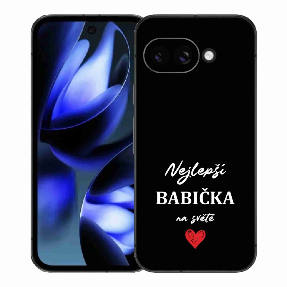 Gél borító mmCase a Google Pixel 9a - Legjobb nagyi 1 fekete háttérrel