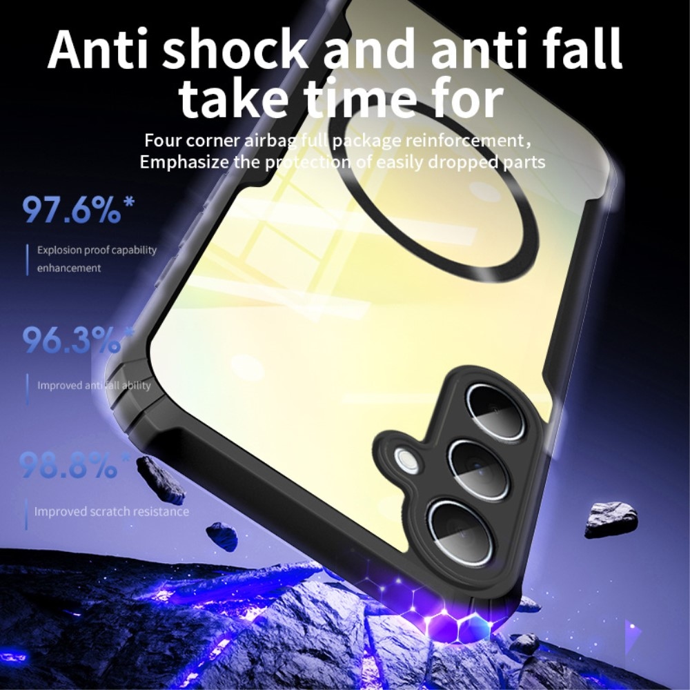 Tartós védőburkolat MagSafe támogatással Samsung Galaxy A36 5G készülékhez - fekete