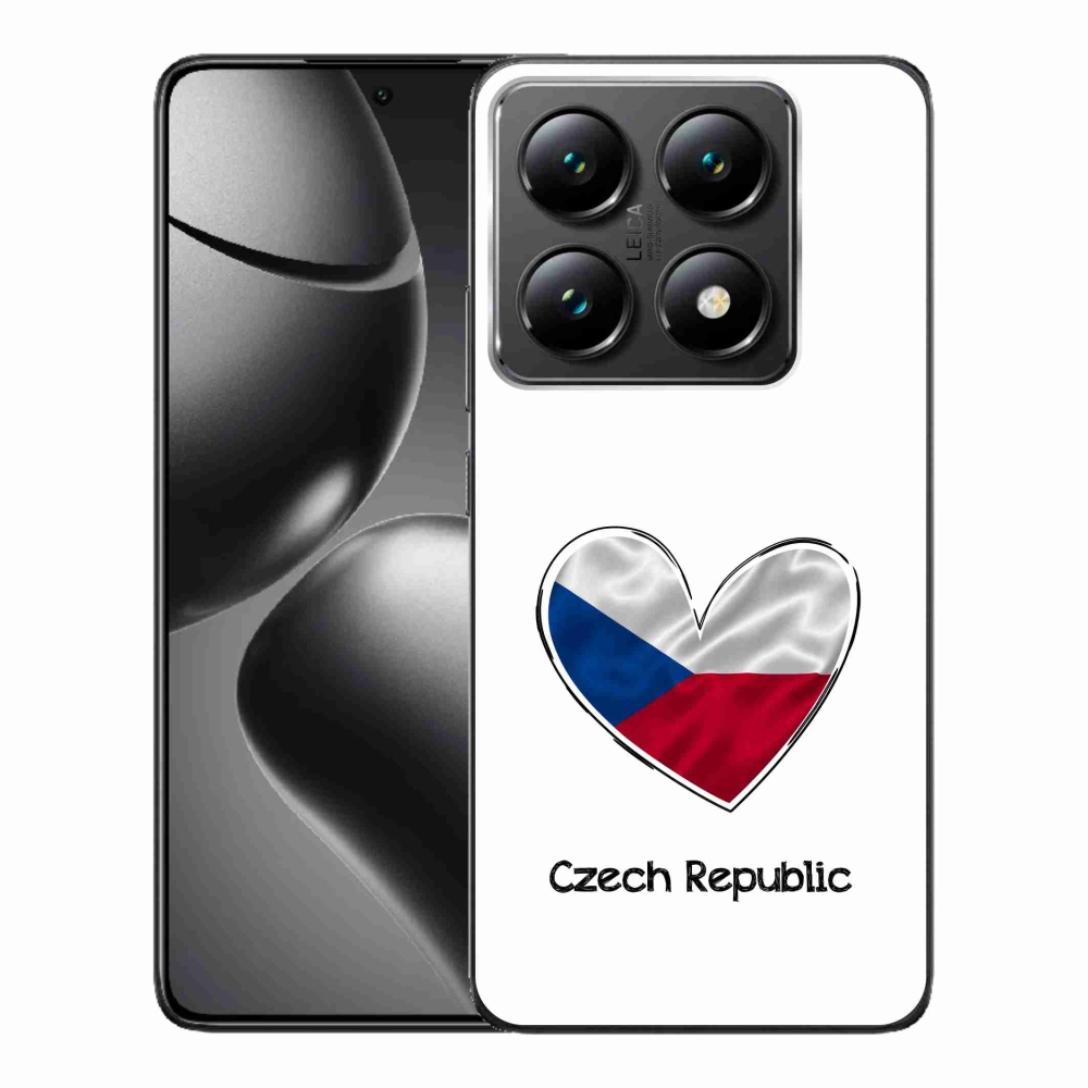 Gél borító mmCase a Xiaomi 14T Pro számára - szív zászló fehér háttérrel