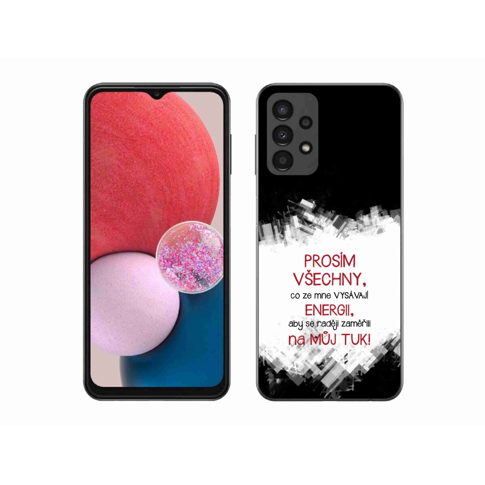 Gél borító mmCase Samsung Galaxy A13 4G - vicces szöveg 1 piros