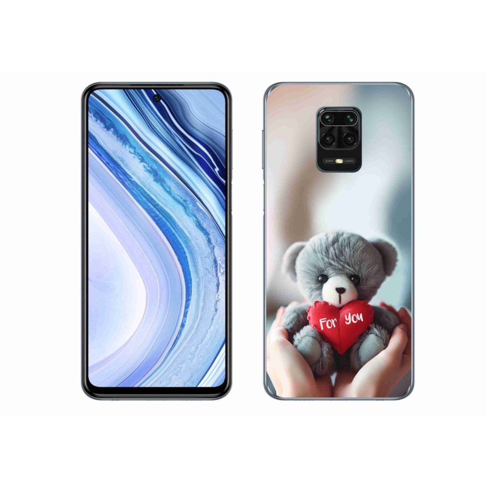 Gél borítás mmCase a Xiaomi Redmi Note 9S-hez - mackó a szerelmesek számára