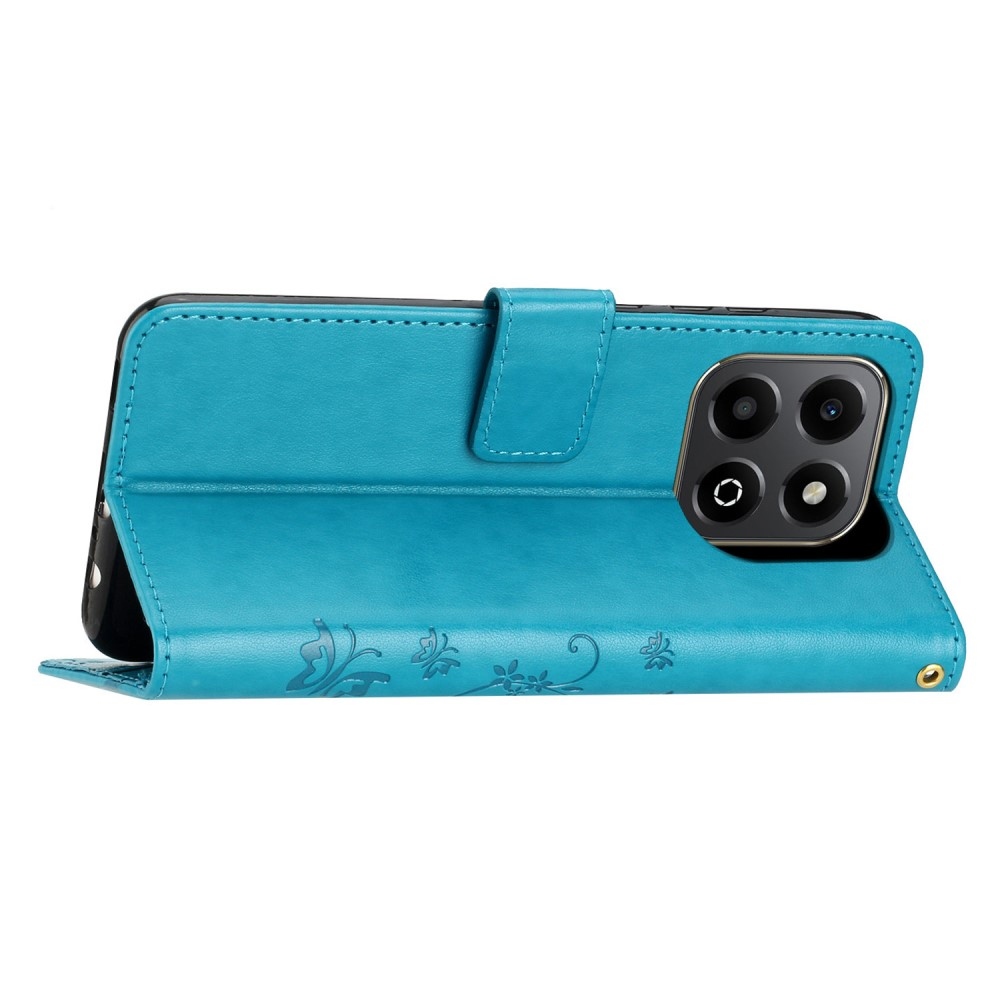 Virágok könyvtáska Honor X6b - kék