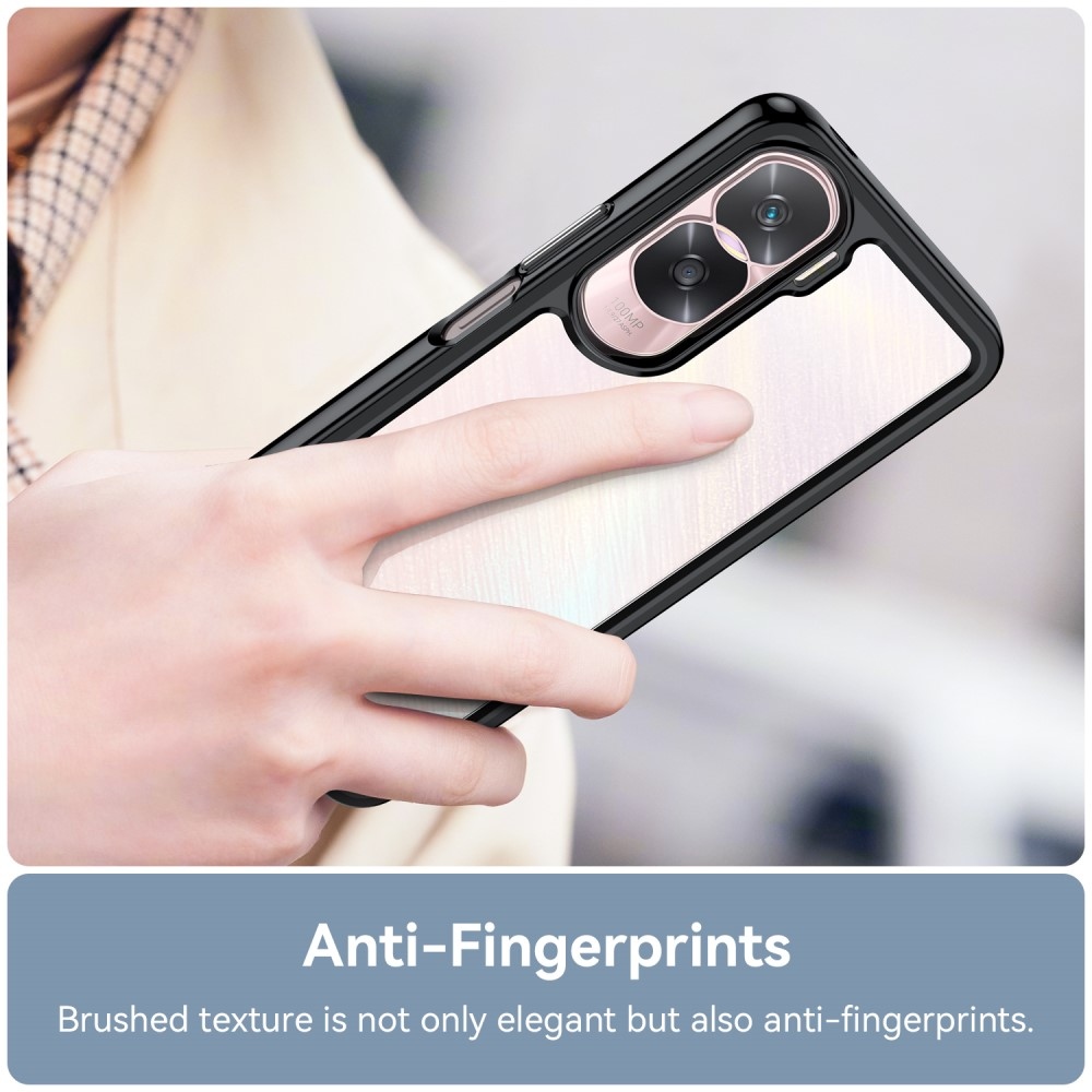 Gél tok fix hátlappal a Honor 90 Lite-hoz - fekete