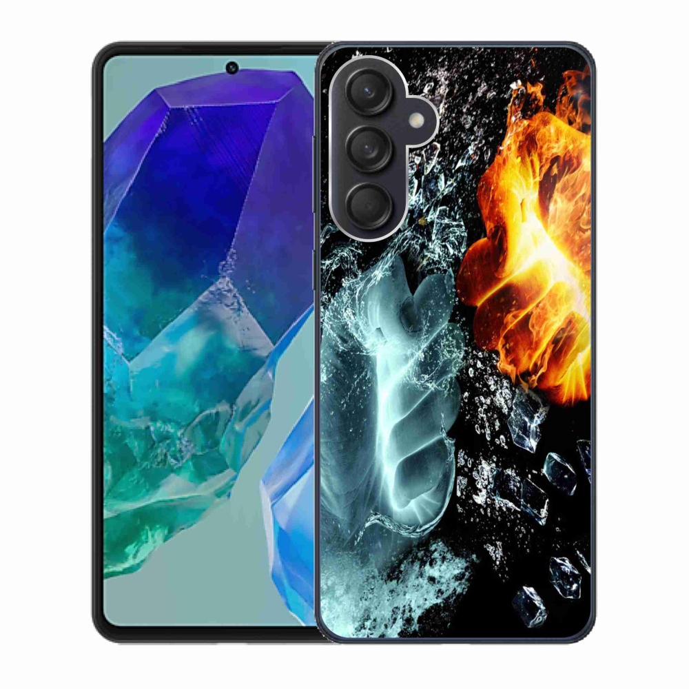 Zselés borítás mmCase Samsung Galaxy M55 5G - víz és tűz