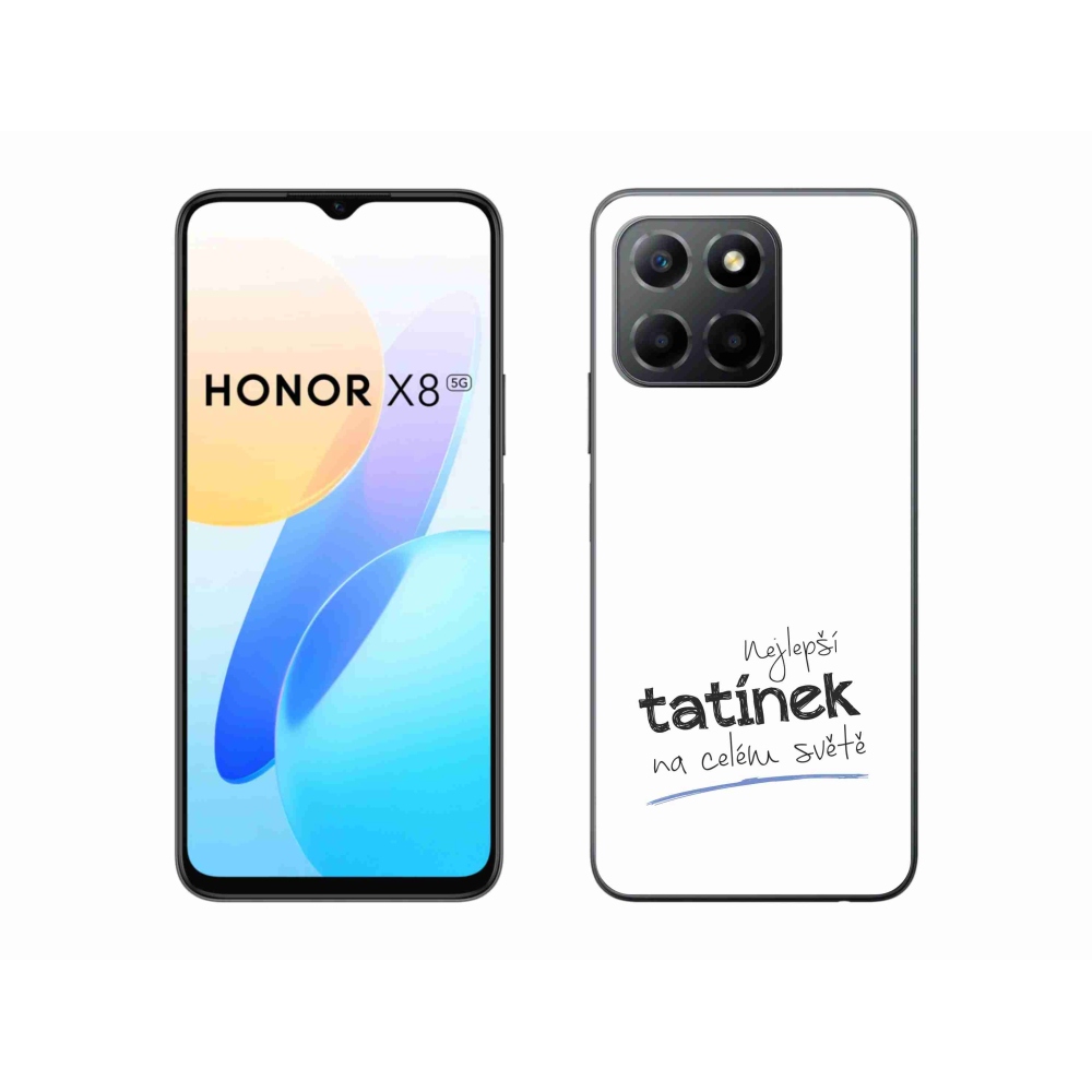 Gél borító mmCase a Honor X8 5G/Honor 70 Lite 5G számára - Best Daddy 4 fehér háttér