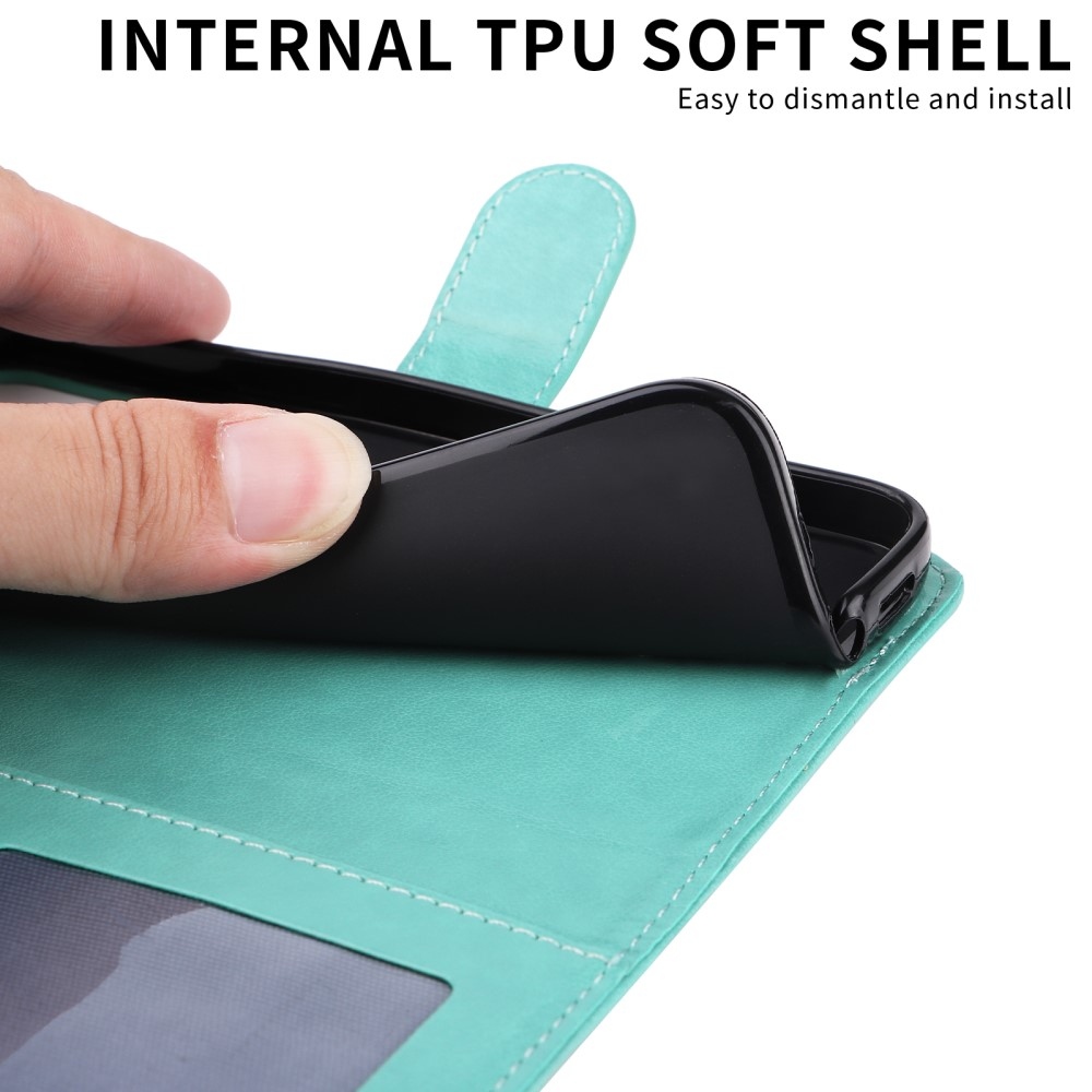 Napraforgó könyvtáska Honor 400-hoz - teal színű