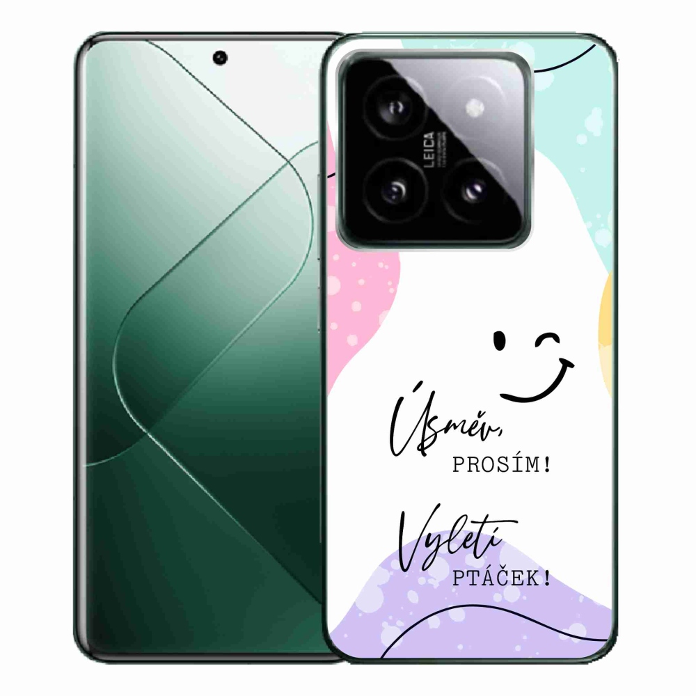 Gél borító mmCase a Xiaomi 14 Pro-hoz - vicces szöveg 4 fehér háttérrel