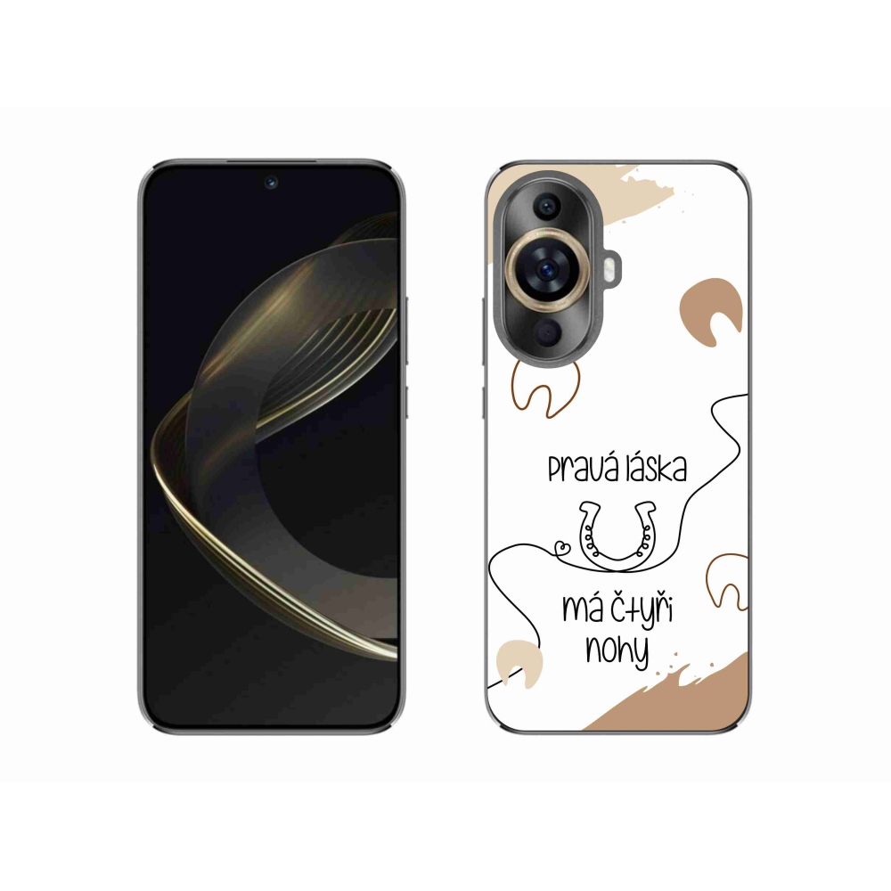 Gél borító mmCase a Huawei Nova 11 készülékhez - ló motívum fehér háttérrel