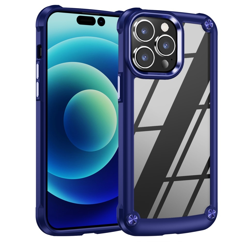 Gél tok fix hátlappal iPhone 15 Pro Max készülékhez - kék