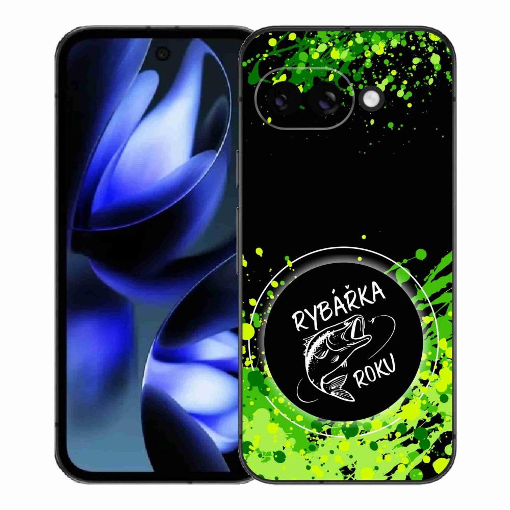 Gél borítás mmCase a Google Pixel 9a számára - Az év halászának fekete háttere