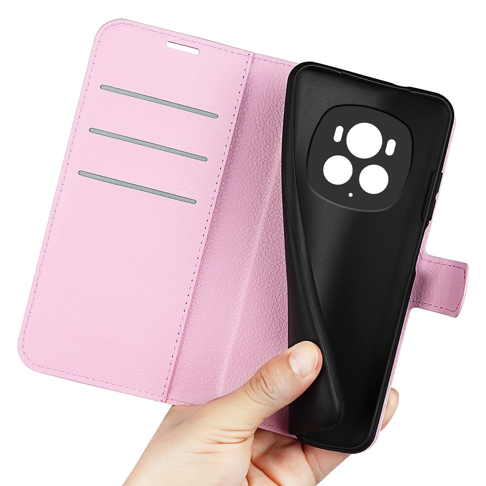 Litchi könyv tok a Honor Magic 6 Pro 5G készülékhez - rózsaszín