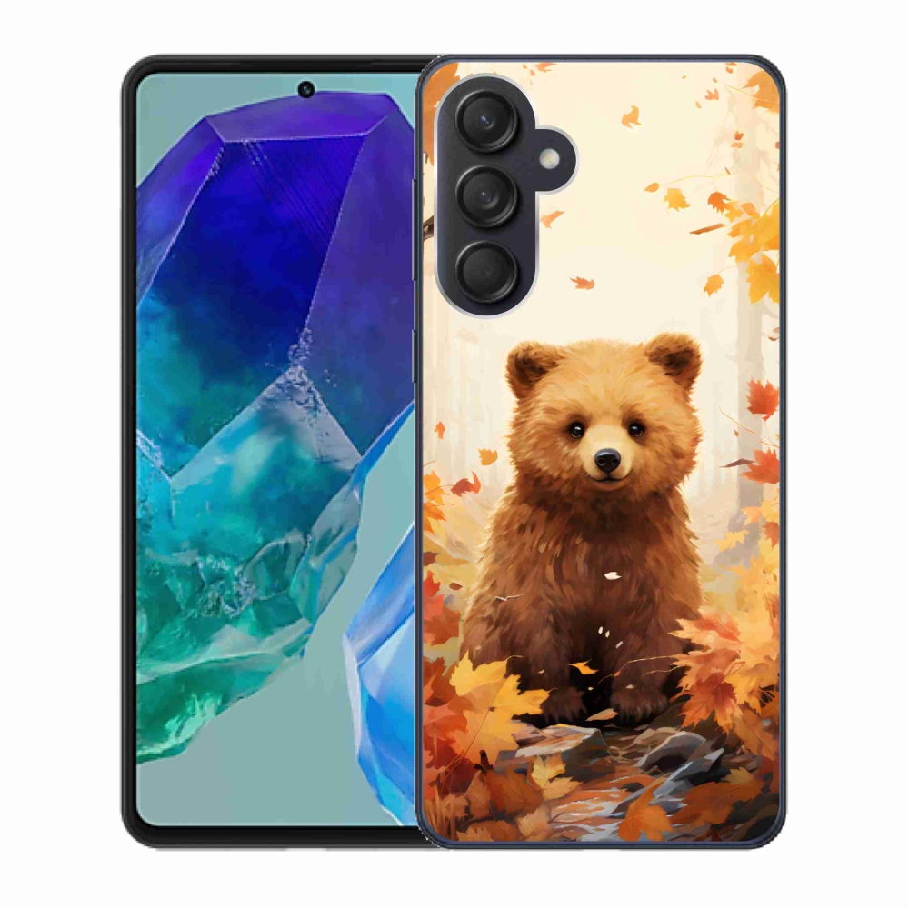 Zselés borítás mmCase Samsung Galaxy M55 5G - medve az erdőben