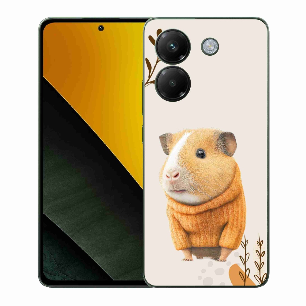 Gél borítás mmCase a Xiaomi Poco M7 Pro 5G számára - tengerimalac pulóverben