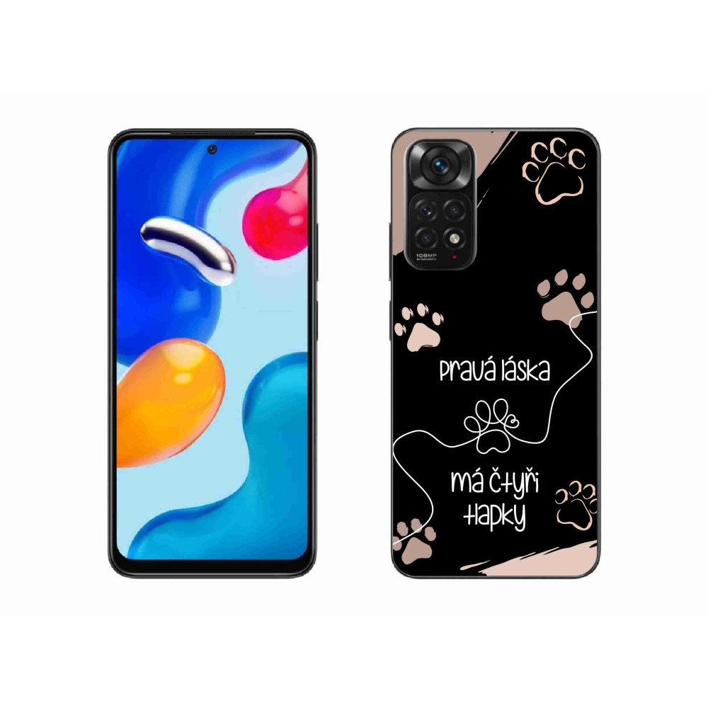 Gél borítás mmCase a Xiaomi Redmi Note 11S 4G-hez - kutya motívum 1 fekete háttér