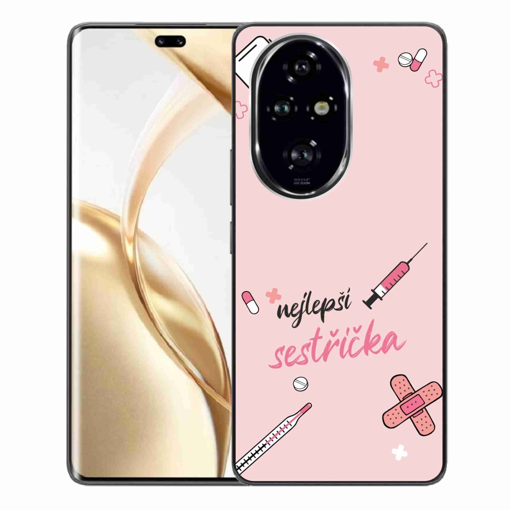 Gél borító mmCase a Honor 200 Pro 5G-n - a legjobb kishúg rózsaszín háttérrel