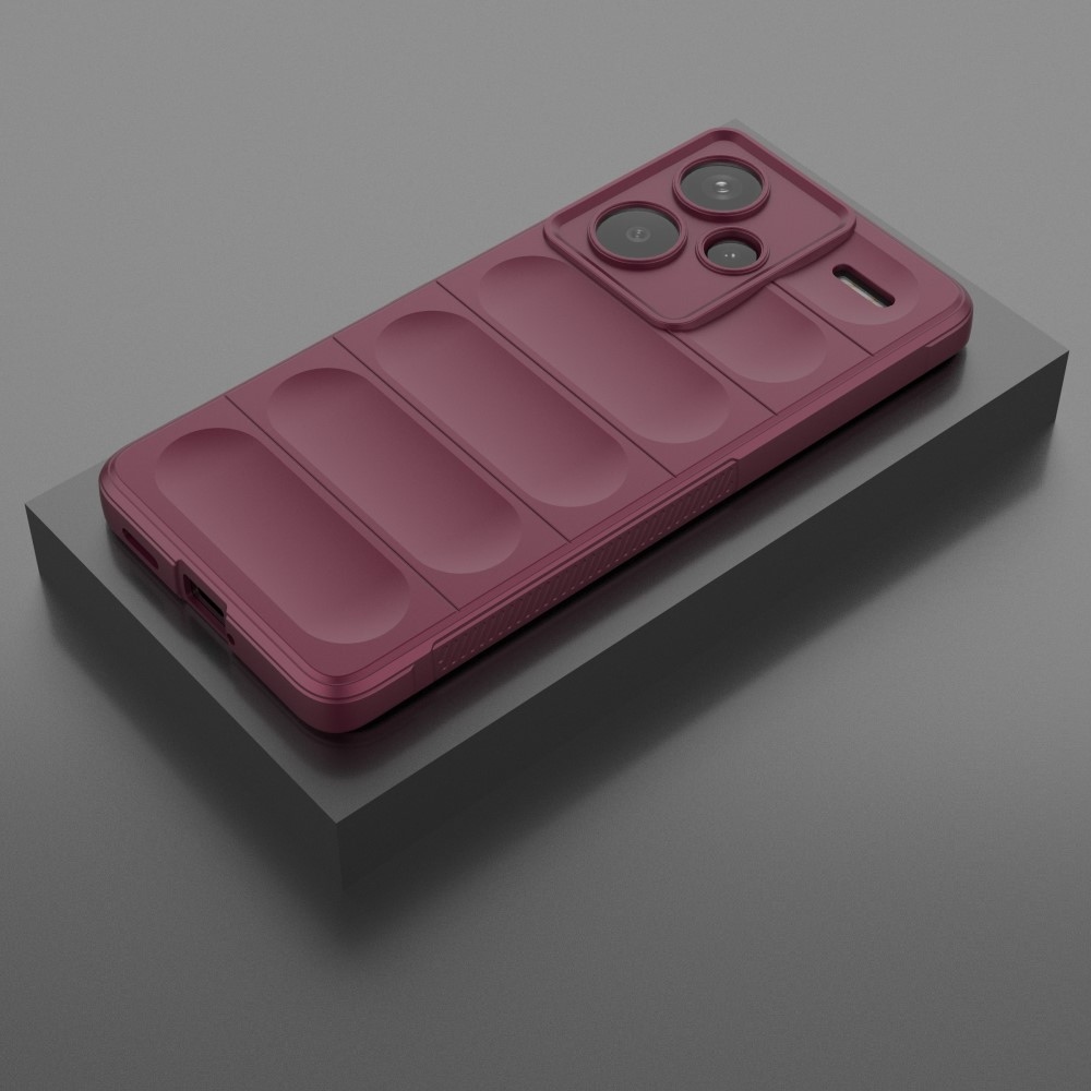 Rugg tartós zselés tok Xiaomi Redmi Note 13 Pro+ 5G - bordó színben