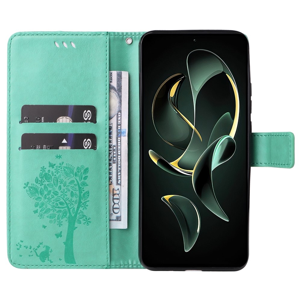 Fa könyv tok a Xiaomi 13T/13T Pro-hoz - teáskék színű