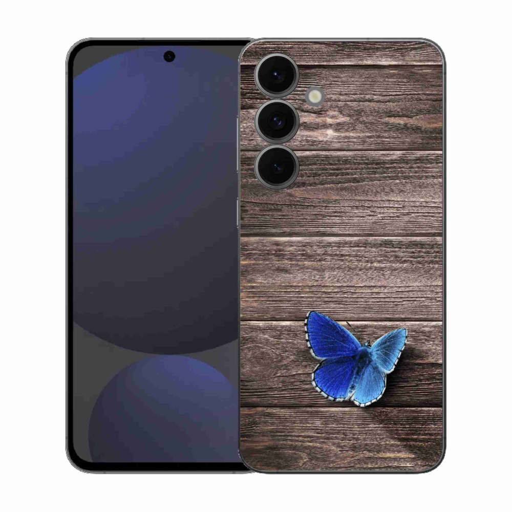 Gél védőhuzat mmCase Samsung Galaxy S25 FE - kék pillangó 1