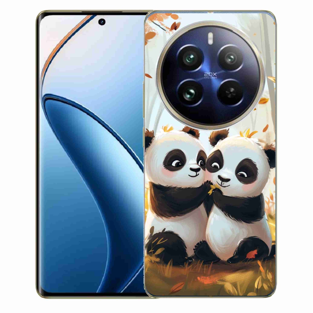 Gél borítás mmCase a Realme 12 Pro 5G/12 Pro+ 5G modellhez - pandák