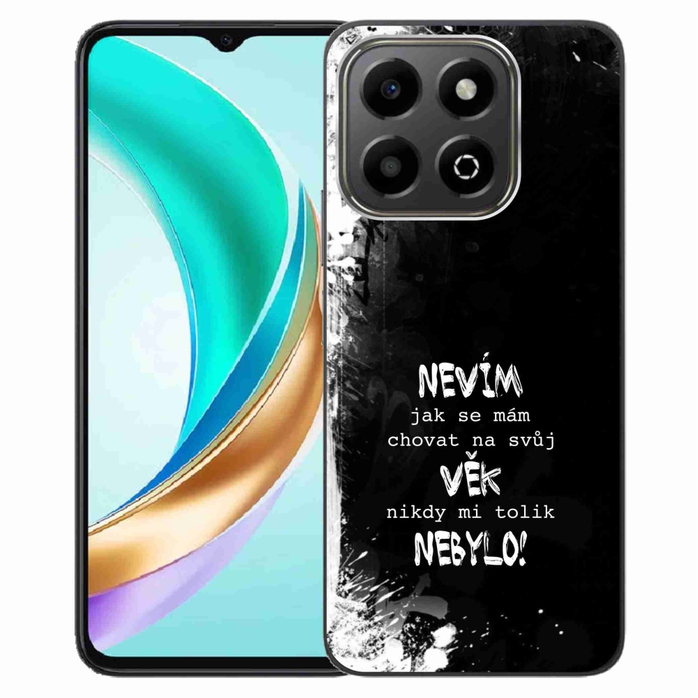 Gél borító mmCase a Honor X6b készülékhez - vicces szöveg 14 fekete háttér