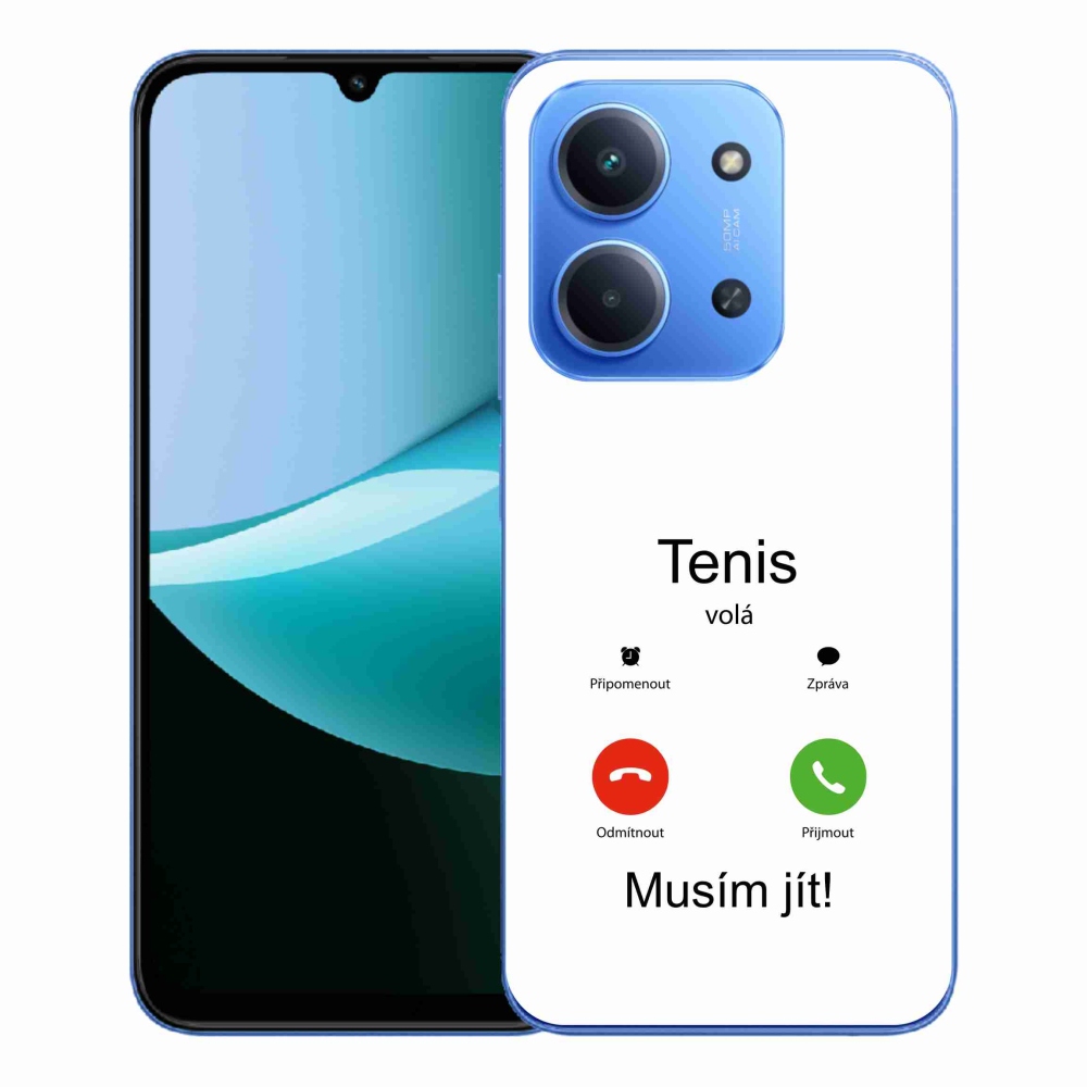 Gél borító mmCase a Xiaomi Redmi 15C 4G/5G (173mm) - tenisz hívások fehér háttérrel