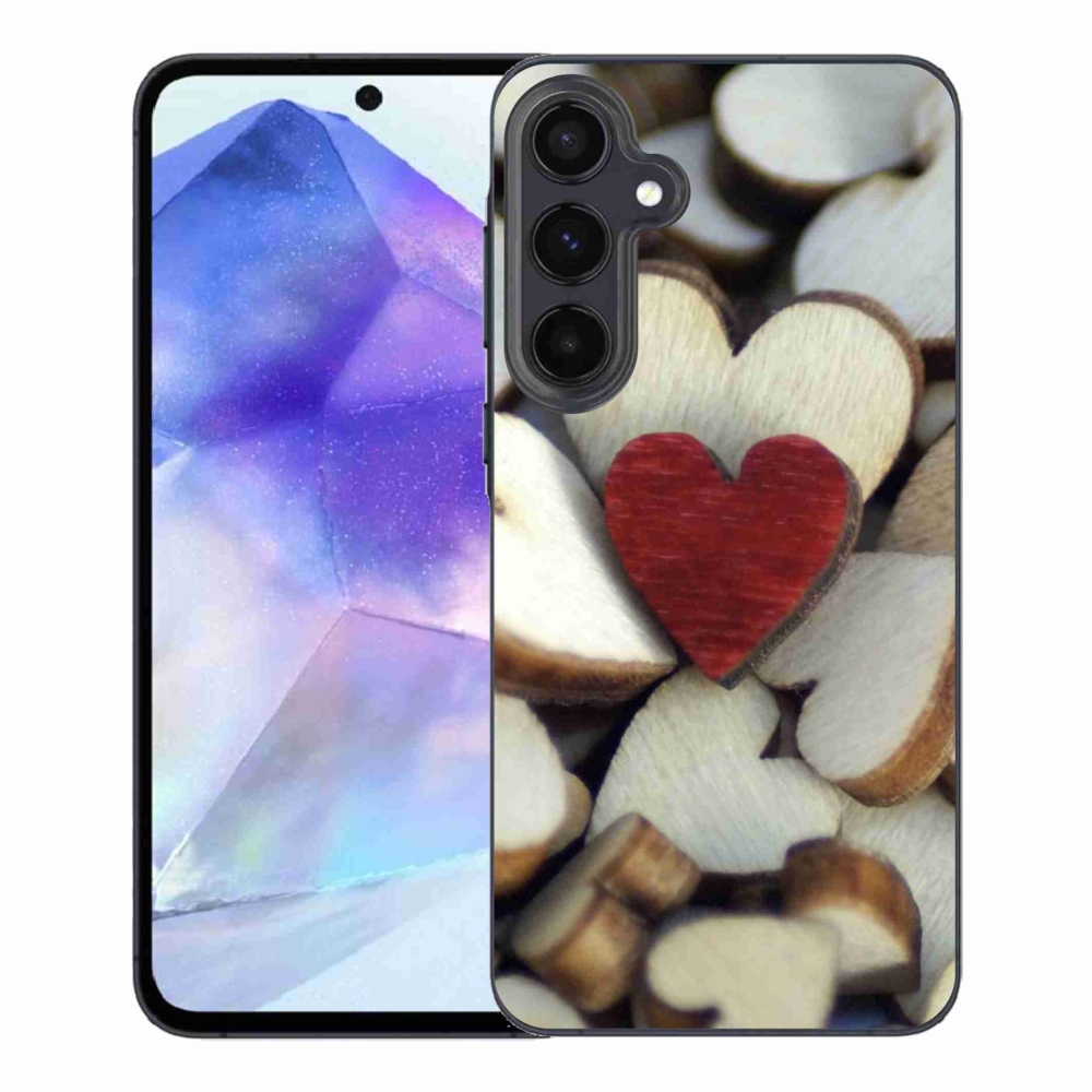 Gél védőhuzat mmCase Samsung Galaxy A55 5G - gravírozott piros szív