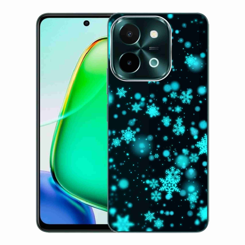 Zselés borítás mmCase a Vivo Y28-hoz - hópelyhek 1