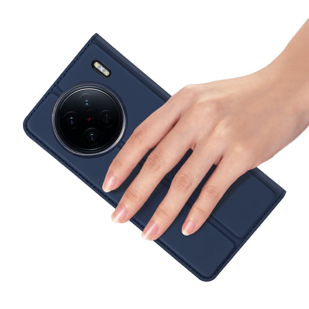 DUX könyvtáska Vivo X90 Pro készülékhez - sötétkék