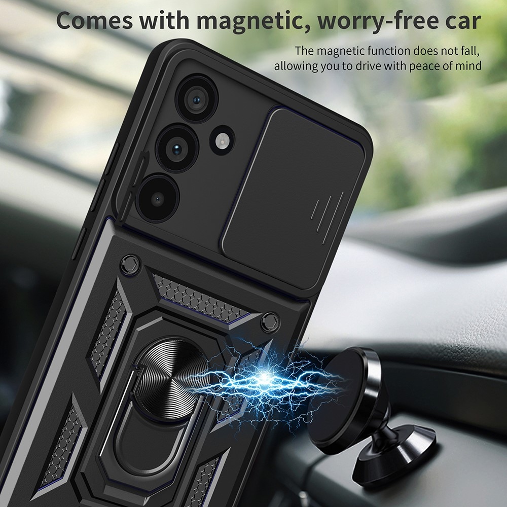 Csúszásálló borítás Samsung Galaxy M55 5G készülékhez - fekete