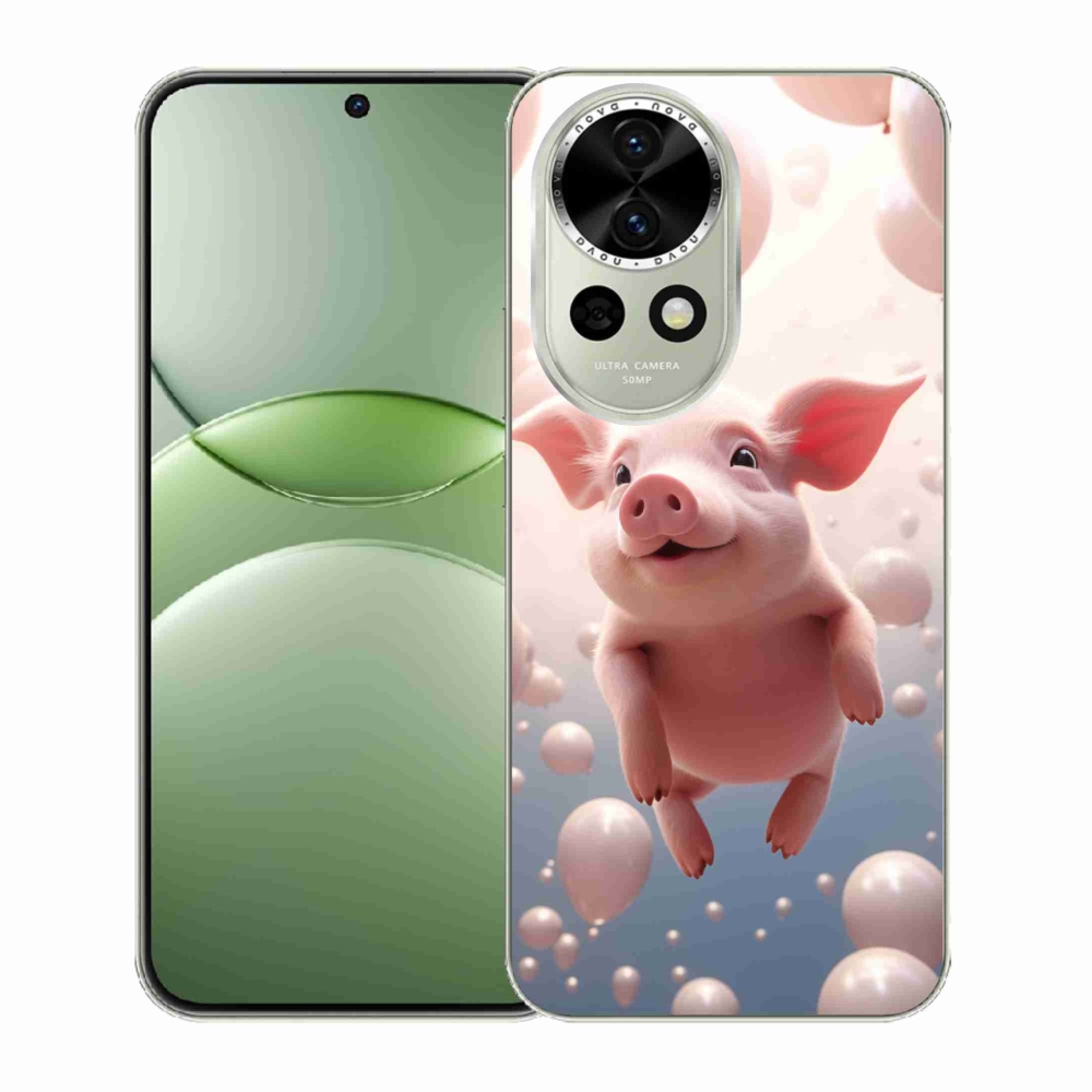 Gél borító mmCase a Huawei Nova 13 5G számára - malac lufikkal
