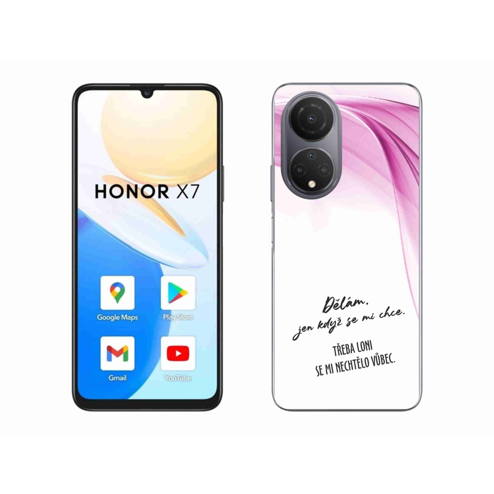 Gél borító mmCase a Honor X7-hez - vicces szöveg 12 fehér háttérrel