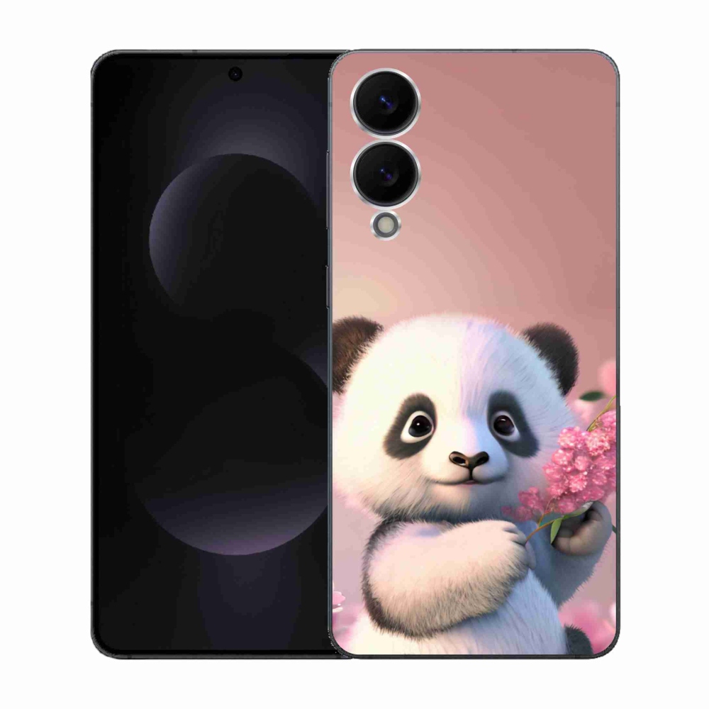 Gél borítás mmCase Samsung Galaxy S25 Edge készülékhez - aranyos panda