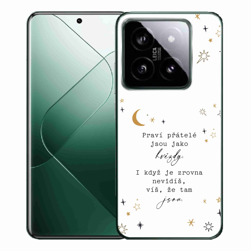 Gél borítás mmCase a Xiaomi 14 Pro számára - idézem 6 fehér háttér