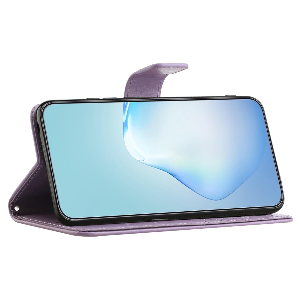 Fa könyv tok Samsung Galaxy S24+/S25+ készülékhez - világos lila