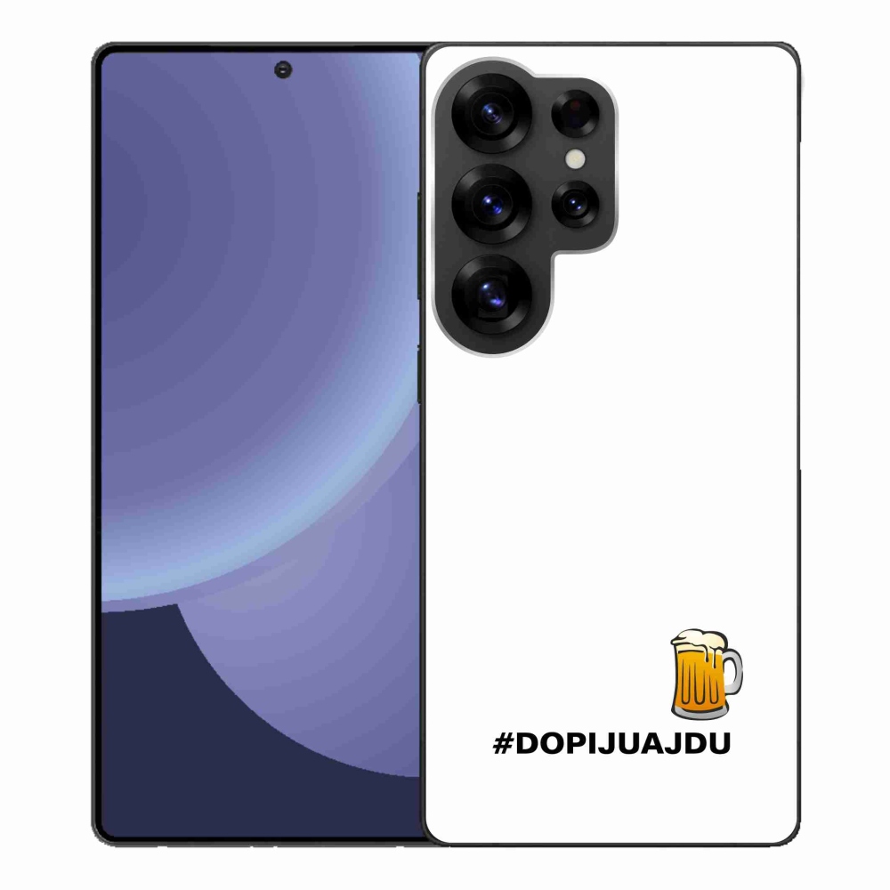 Gél borítás mmCase Samsung Galaxy S25 Ultra - sör motívum 1 fehér háttér