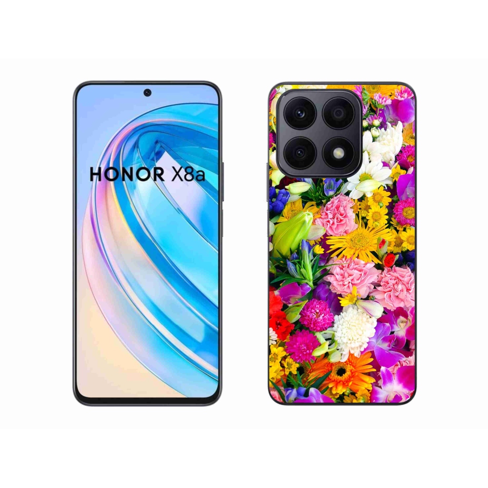 Zselés borítás mmCase a Honor X8a számára - virág 12