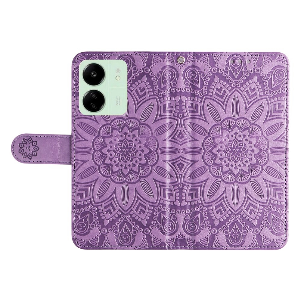 Napraforgó könyvtáska Xiaomi Poco C65/Redmi 13C - lila