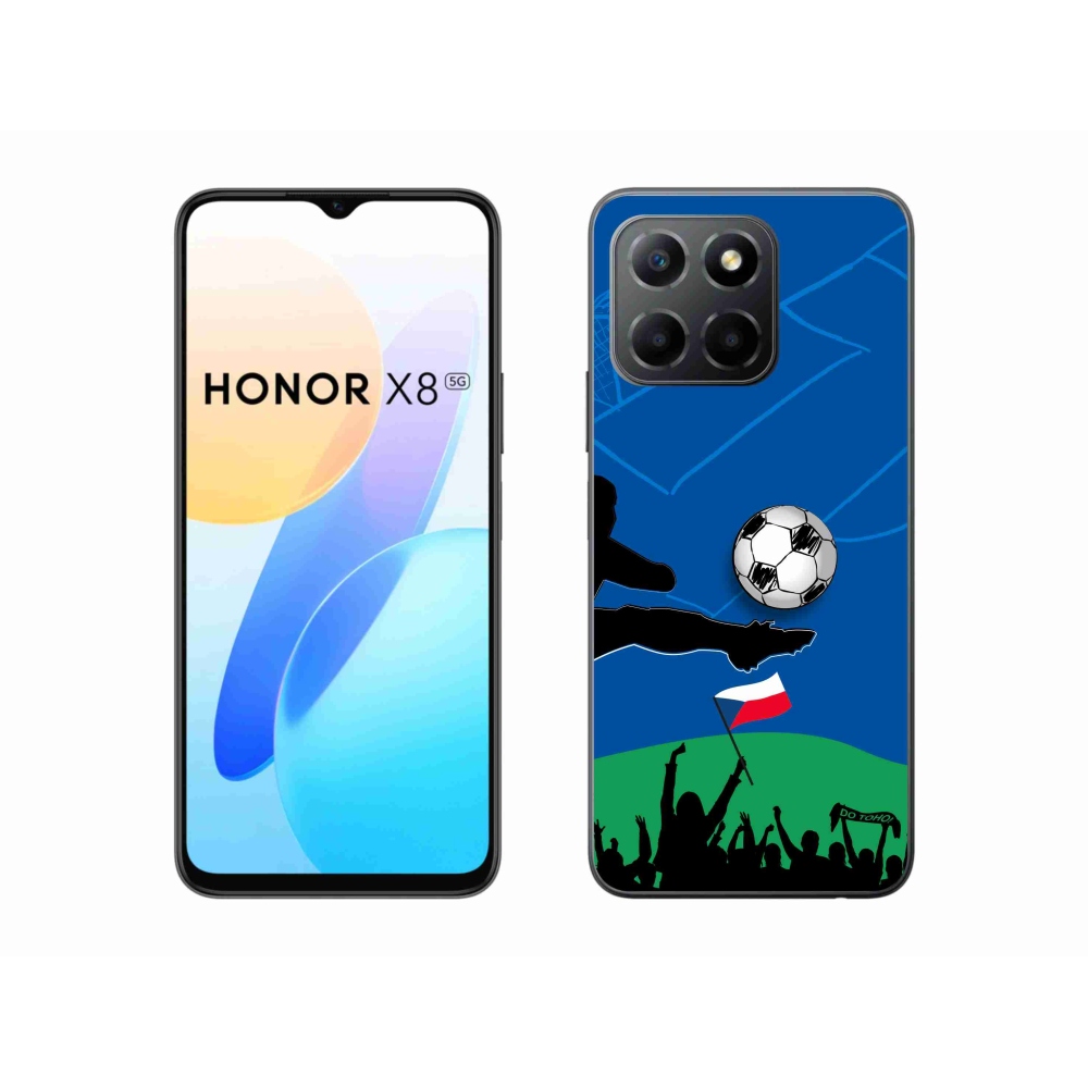 Zselés borítás mmCase a Honor X8 5G/Honor 70 Lite 5G számára - futballszurkolók számára