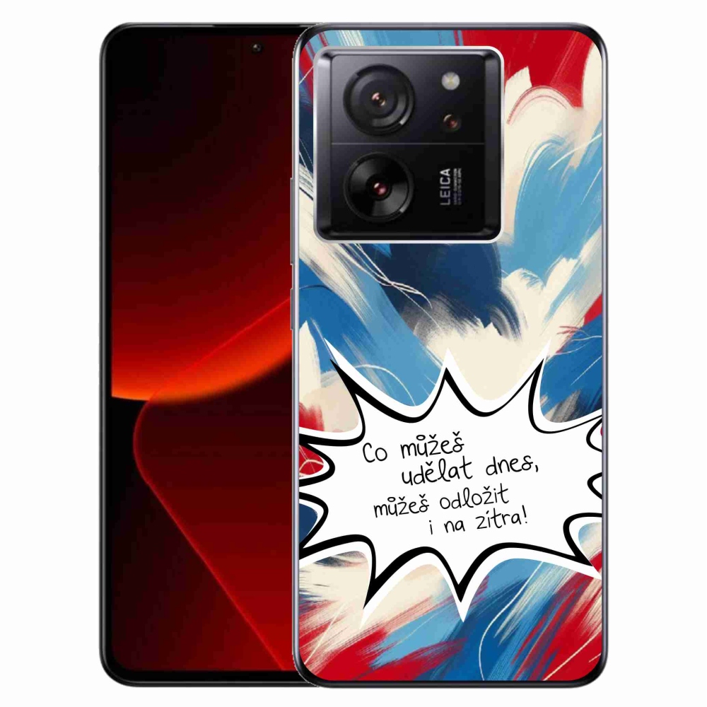 Gél borító mmCase a Xiaomi 13T/13T Pro készülékhez - vicces szöveg 9 fehér háttér