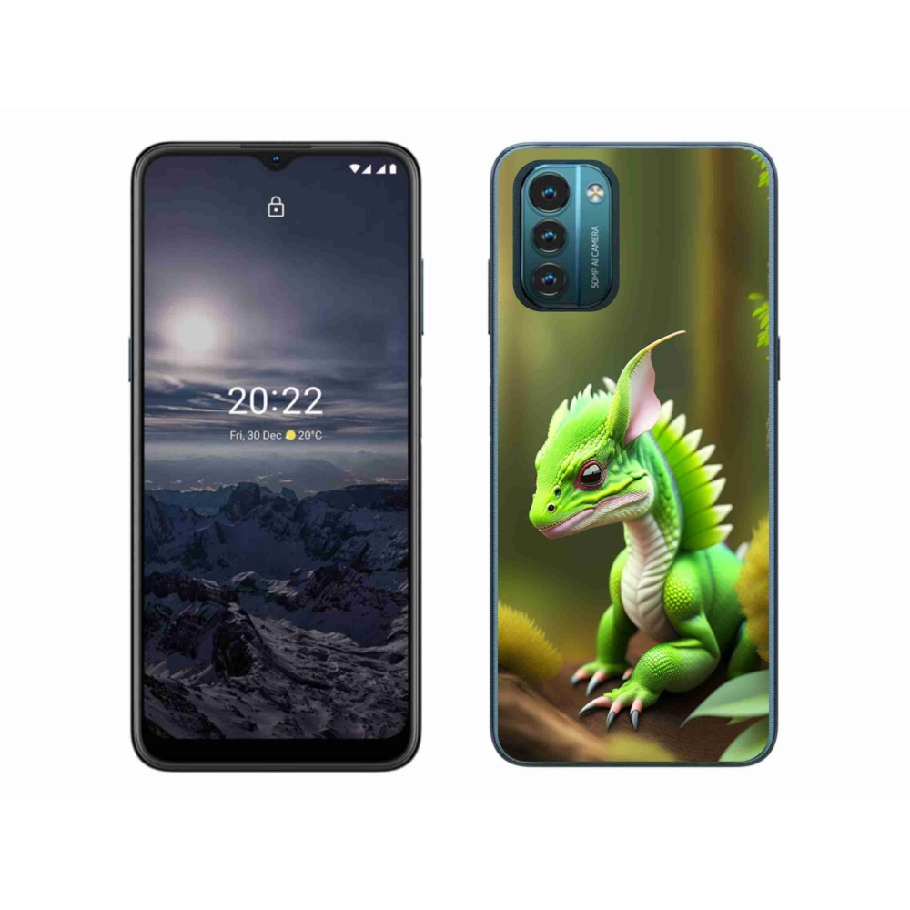 Zselés borítás mmCase a Nokia G11/G21 készülékhez - zöld sárkány
