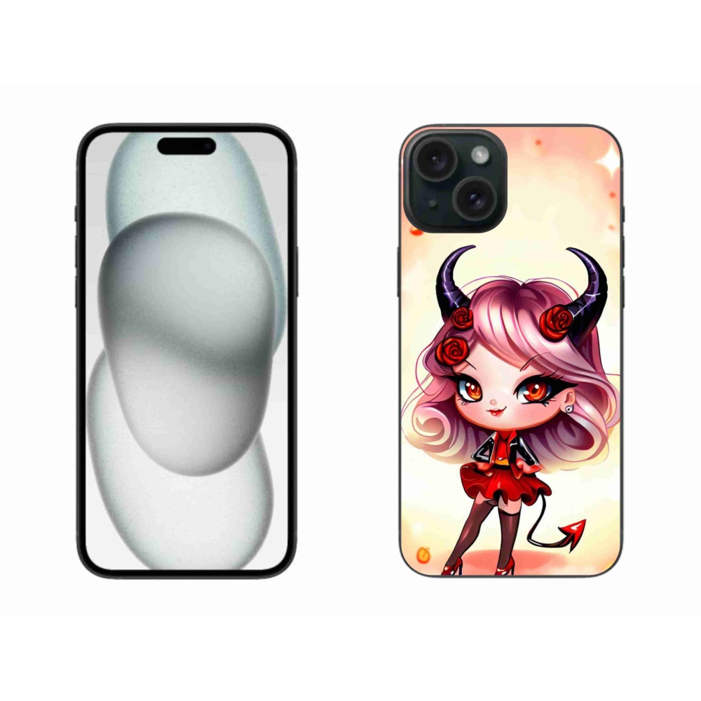 Zselés borítás mmCase iPhone 15 Plus készülékhez - rajzfilm ördög