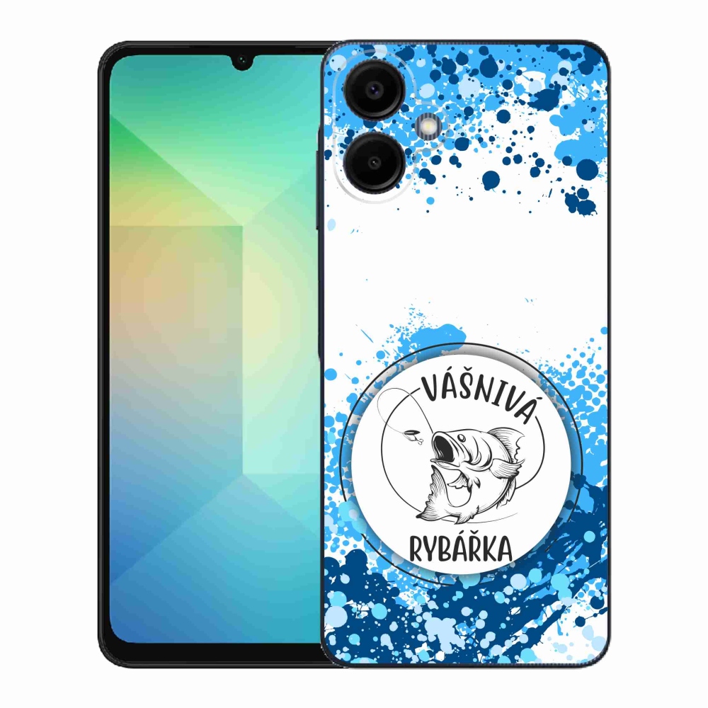 Gél borító mmCase Samsung Galaxy A06 4G - szenvedélyes halász fehér háttérrel