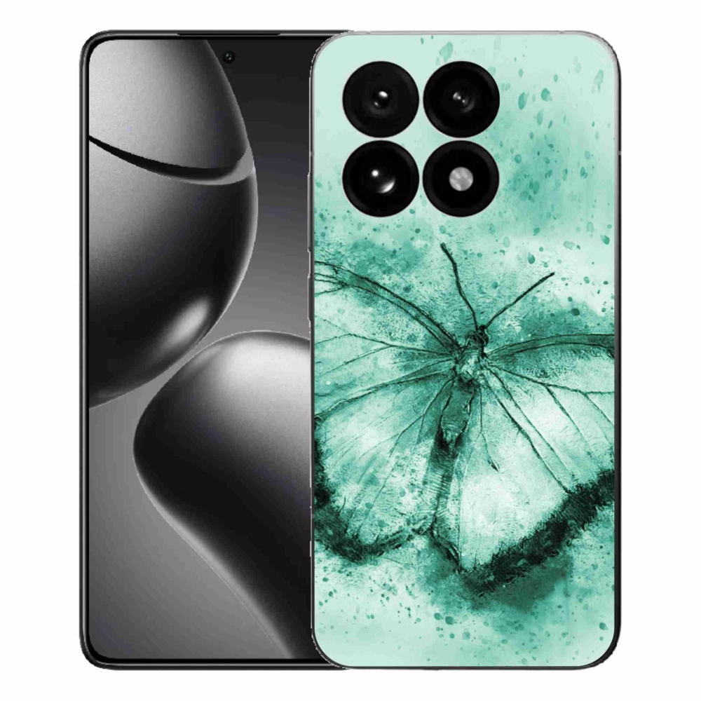 Gél borítás mmCase a Xiaomi 15T-hez - zöld pillangó