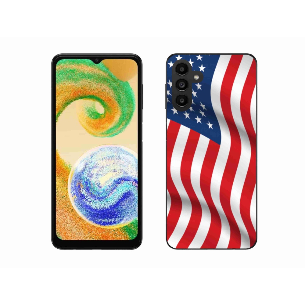 Zselés borító mmCase mobiltelefonhoz Samsung Galaxy A04s (164.7x76.7x9.1mm) - USA zászlós
