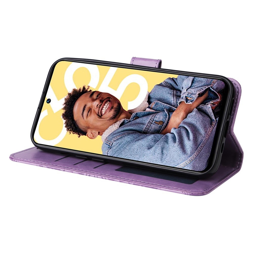 Napraforgó könyvtáska a Realme C55 készülékhez - lila
